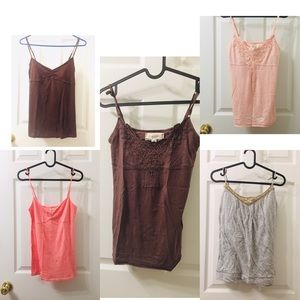 5,PAIRS OF ABERCROMBIE AND FITCH TANK TOPS SIZE M